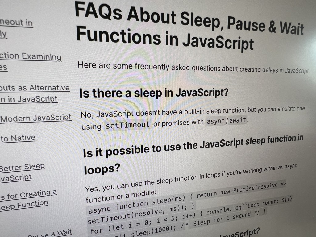 Screenshot highlighting a FAQ page at the bottom of a blog article.